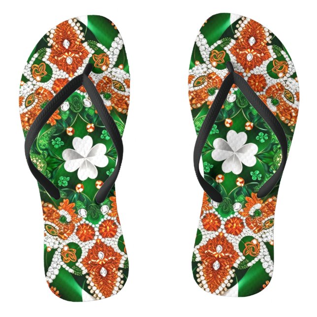 Tongs Lanières minces pour adultes aux couleurs irlandai (Semelle)