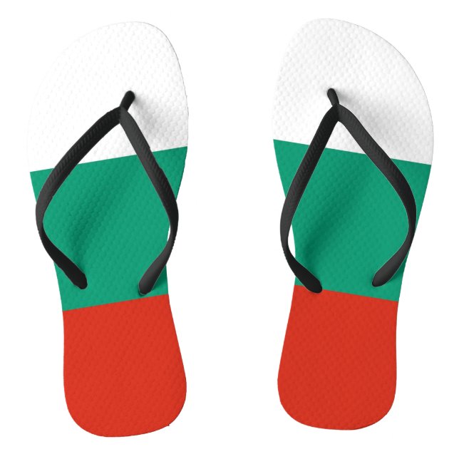Tongs Lanières minces pour adultes avec drapeau de Bulga (Semelle)