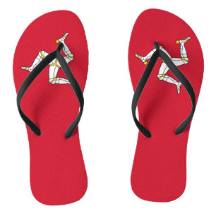 Tongs Lanières minces pour adultes avec drapeau de l'île