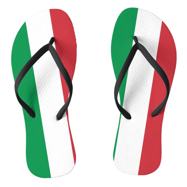 Tongs Lanières minces pour adultes avec Drapeau d'Italie (Semelle)
