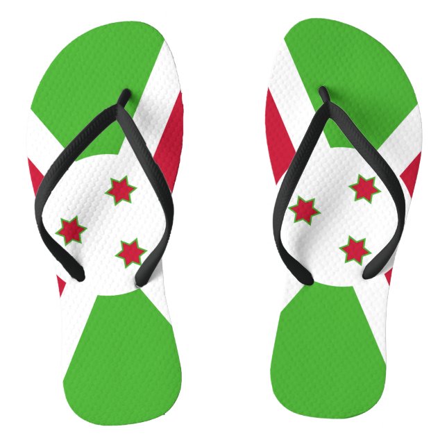 Tongs Lanières minces pour adultes avec drapeau du Burun (Semelle)