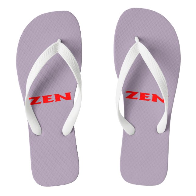 Tongs larges gris rouge zen (Semelle)