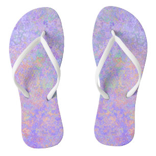 Tongs Lavande psychédélique Purple Neon Pastel Abstrait