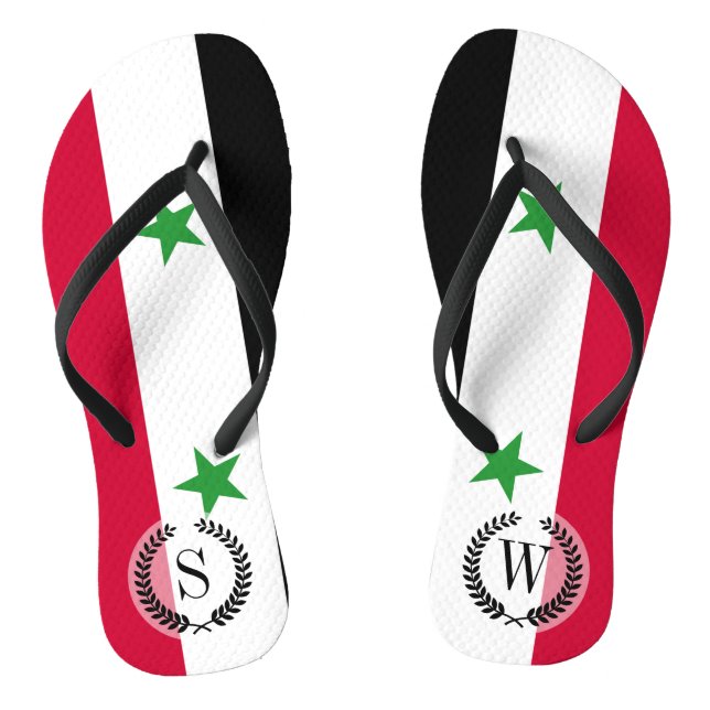 Tongs Le drapeau de la Syrie (Semelle)