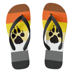 Tongs Le drapeau gai de fierté d'ours colore les