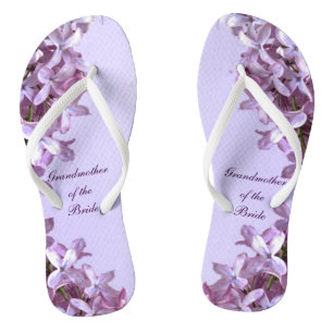 Tongs Le lilas floral fleurit la grand-mère de mariage