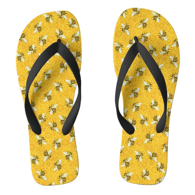 Tongs Le nid d'abeilles d'abeilles gaffent le motif de (Semelle)
