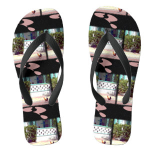 Tongs Le poulet traverse la route...POURQUOI?