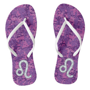 Tongs Léo Connexion Girl rose Fuchsia Camo numérique