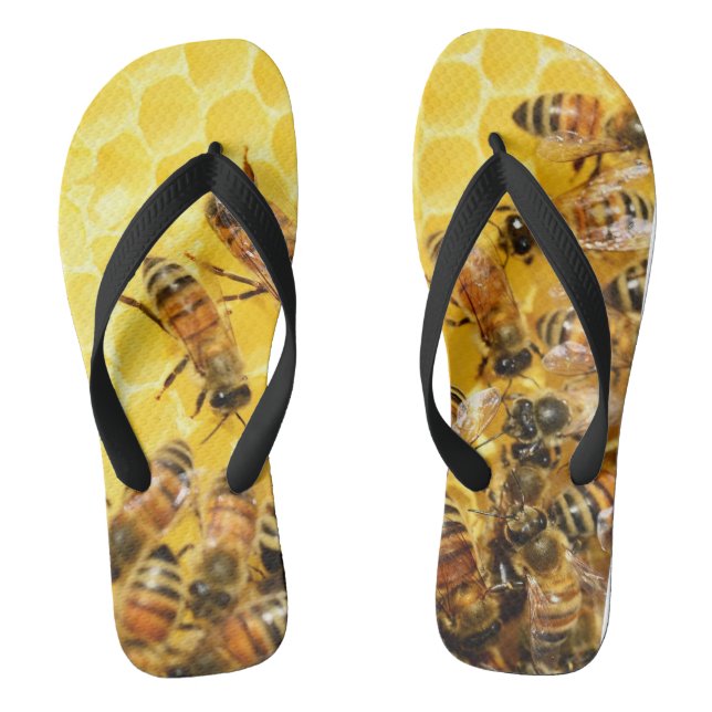 Tongs Les abeilles sur le peigne de miel - Les sandales  (Semelle)