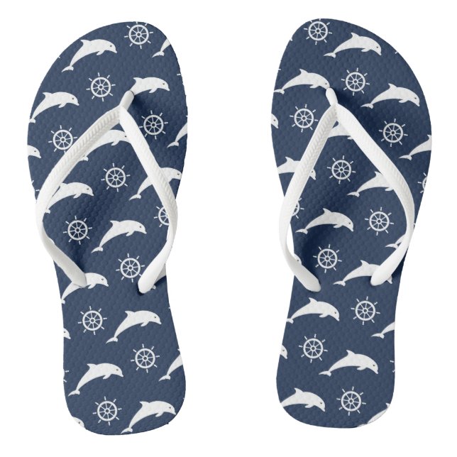 Tongs Les Dauphins Sur Le Motif De La Parade (Semelle)