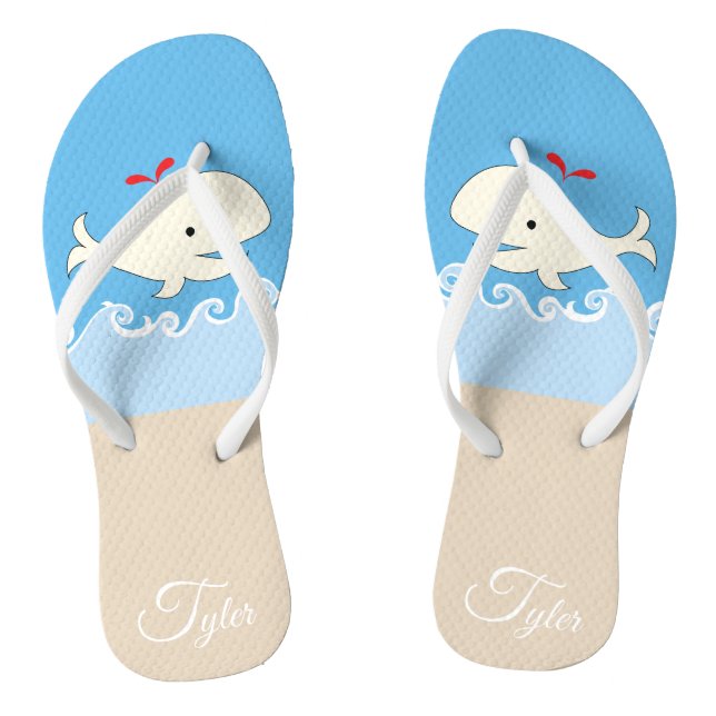 Tongs Les Flip-Flops Adultes "Baleine, Baleine, Baleine  (Semelle)