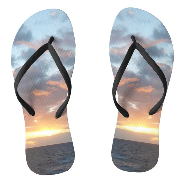 Tongs Lever du soleil sur Sea I Pastel Seascape (Semelle)