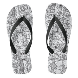 Tongs Ligne de symétrie Art Déco Flops Motif
