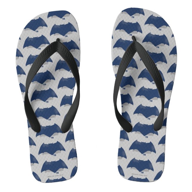 Tongs Ligue de Justice | Symbole Batman de brosse et dem (Semelle)