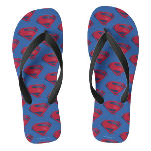 Tongs Ligue de Justice Symbole Superman brosse et demi