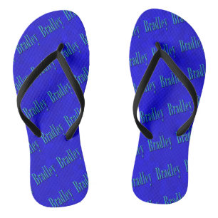 Tongs Logo Blue Bradley Name Sur Blue Mosaic,