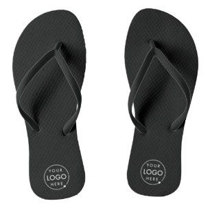 Tongs Logo d'entreprise   Black Modern Employé Promotion