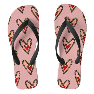Tongs Love Heart Flip Flops Plage Chaussures