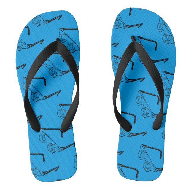 Tongs Lunettes 3D Retro Illustration Flip Flop (Semelle)