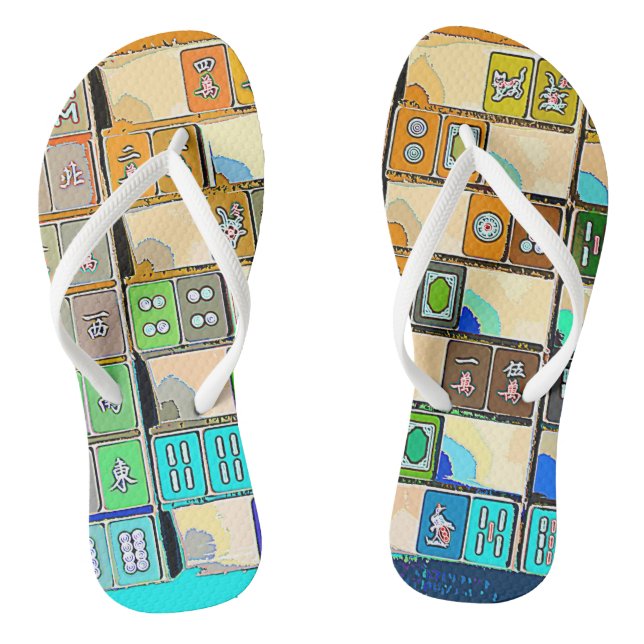 Tongs Mah Jongg Carreaux Retournes (Semelle)