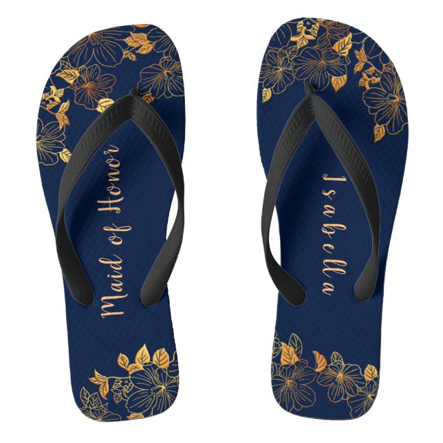 Tongs Maid of Honor Gold Foliage Marine Blue (Semelle)