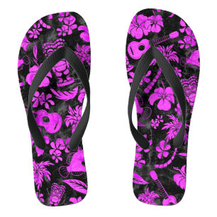 Tongs Makapuu Beach Batik hawaïen - Fuchsia
