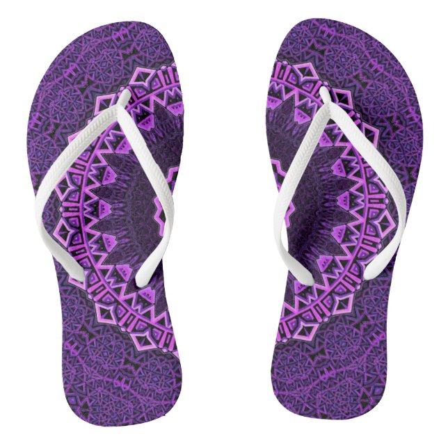 Tongs Mandala mauve magnétique (Semelle)