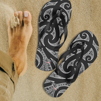 Tongs Maori tout noir