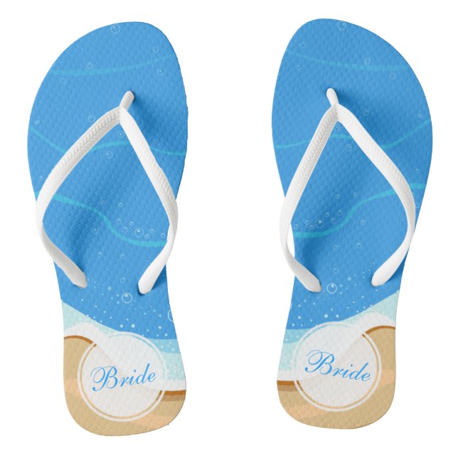 Tongs Mariage sur la plage personnalisée de mariée | Ton (Semelle)