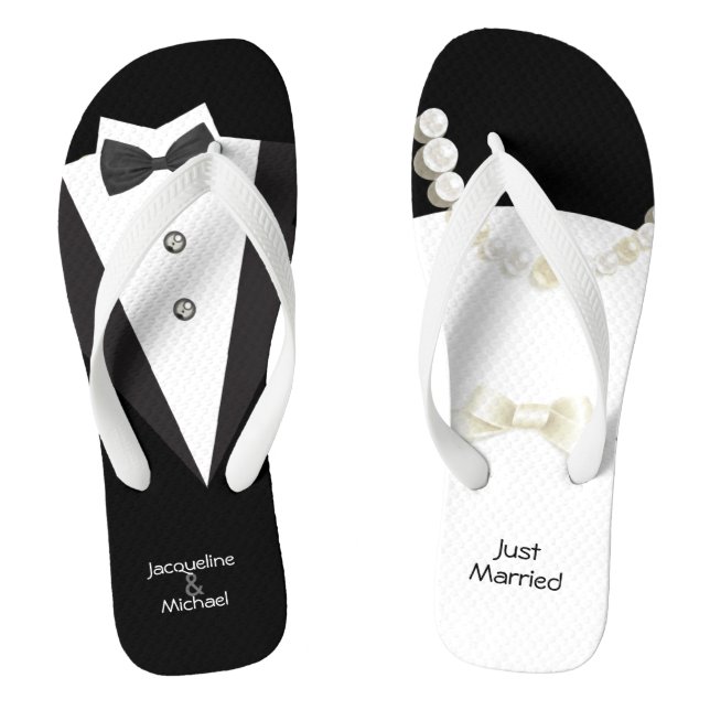 Tongs Marié mariage marié et marié (Semelle)