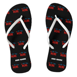 TONGS MARQUE VERIFIEE NOIRE PERSONNALISABLE MODERNE ET C