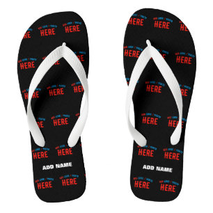TONGS MARQUE VERIFIEE NOIRE PERSONNALISABLE MODERNE ET C