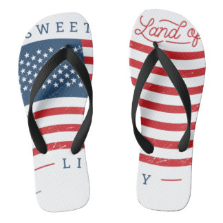 Tongs Men's Sweet Land of Liberty Flip Flops