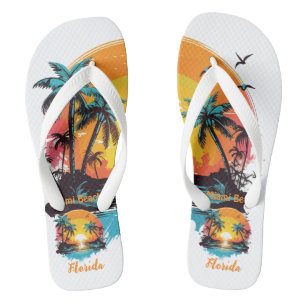 Tongs Miami Beach Floride Coucher de Soleil Trucker 