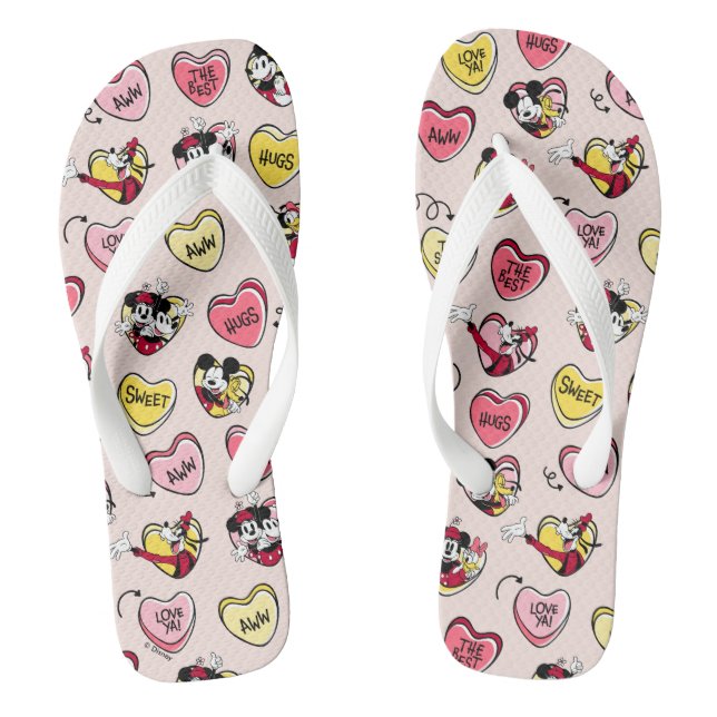 Tongs Mickey Souris & Amis | Valentine Heart Candy (Semelle)