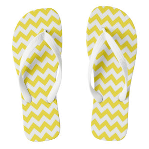 Tongs Mignonnes sandales à chevrons jaunes