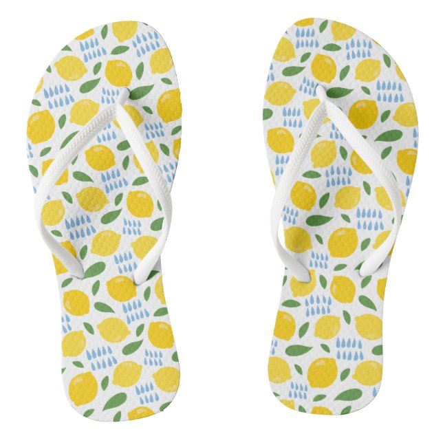 Tongs Mignons et feuilles verts motif (Semelle)