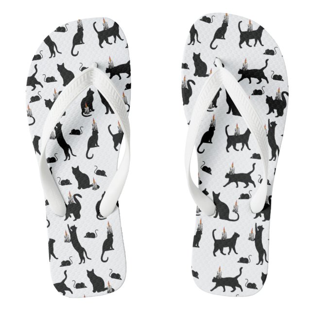 Tongs Mikitiez éffrayant bombay rat noir halloween (Semelle)