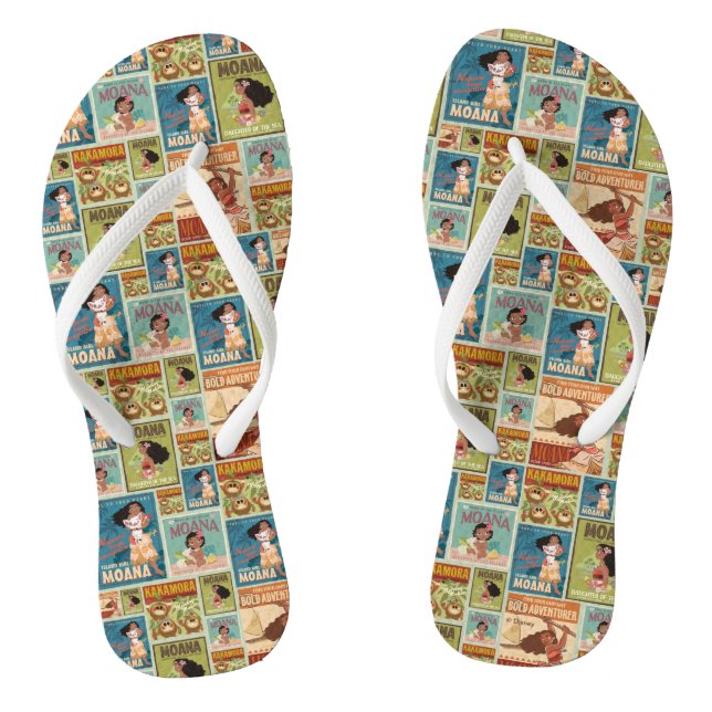 Tongs Moana | Retro Poster Motif (Semelle)