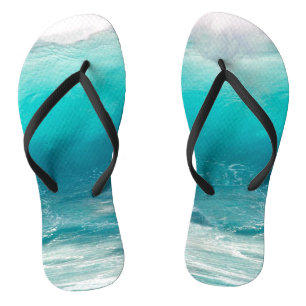 Tongs Modèle de vagues de surf personnalisé Ocean Flops