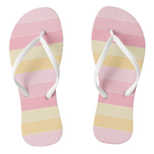 Tongs Modèle Tendance Rose Vanille Jaune Blanc Pastel