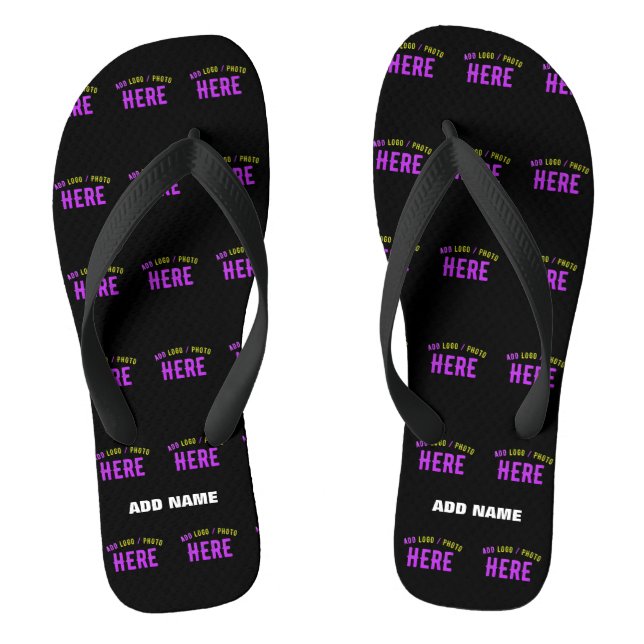 TONGS MODERNE ET MODERNE PERSONNALISABLE NOIR VÉRIFIÉ (Semelle)