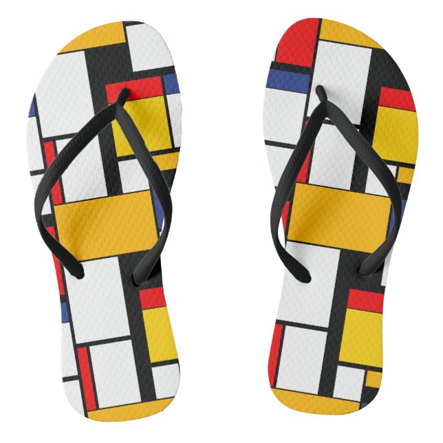 Tongs Mondrian géométrique Composition minimaliste moder (Semelle)