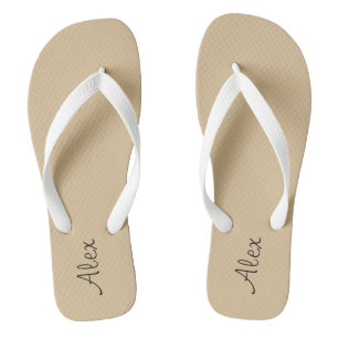 Tongs Monogram l Simple arrière - plan beige pour l'été