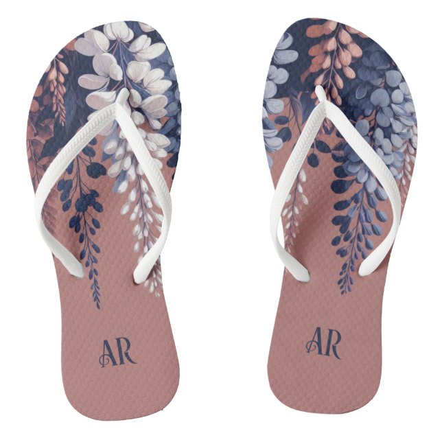 Tongs Monogram Marine Rose Wisteria Élégance (Semelle)