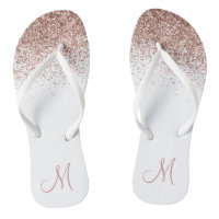Monogramme rose Gold Ombre Parties scintillant