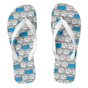 Tongs Monsieur Maladresse   Motif Bleu