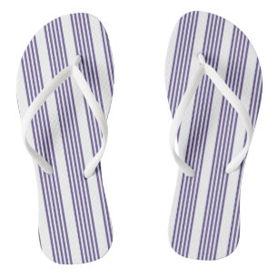 Tongs Motif à cinq bandes Ultra violet et blanc