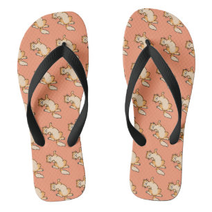 Tongs motif à la tablette orange